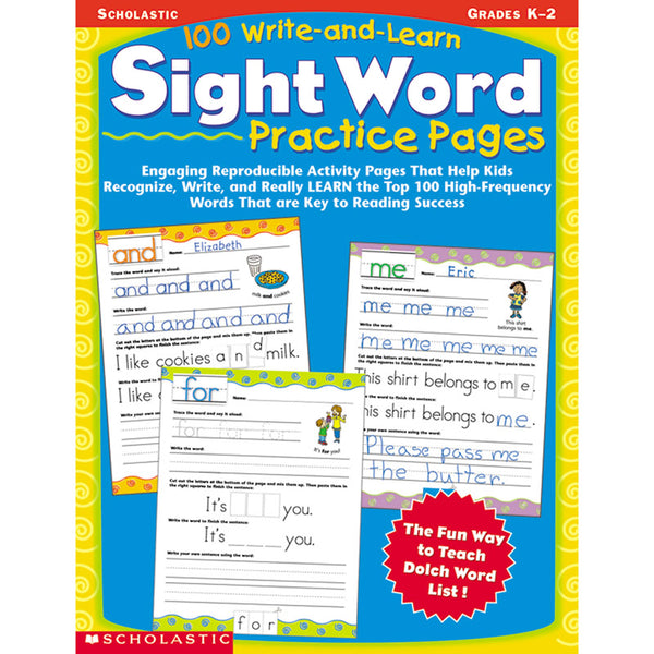 #30671 100 WRITE AND LEARN SIGHT WORD PRACTICE PAGES