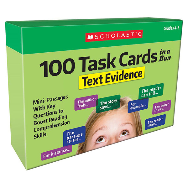 #56968 100 TASK CARDS TEXT EVIDENCE GR 4-6 IN A BOX