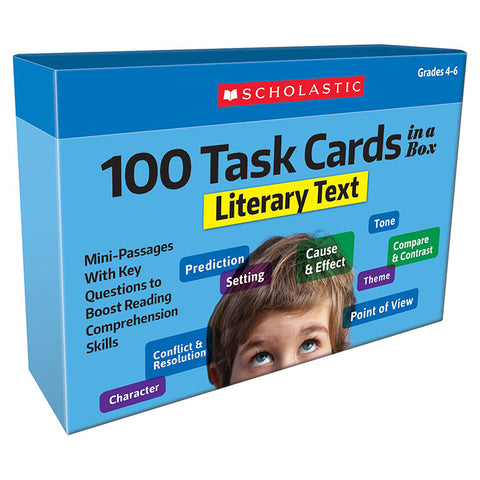 #56969 100 TASK CARDS LITERARY TEXT IN A BOX