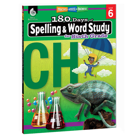 #57100 180 DAYS SPELLING & WORD STUDY GR 6