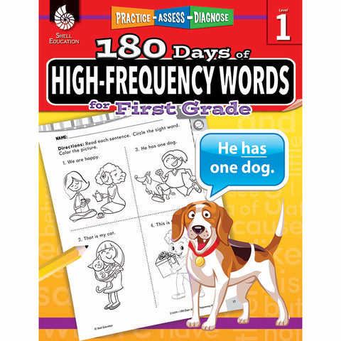#31637 180 DAY HIGH FREQ WORDS GR1 WORKBK
