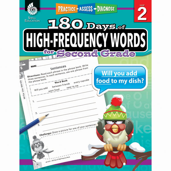 #31638 180 DAY HIGH FREQ WORDS GR2 WORKBK
