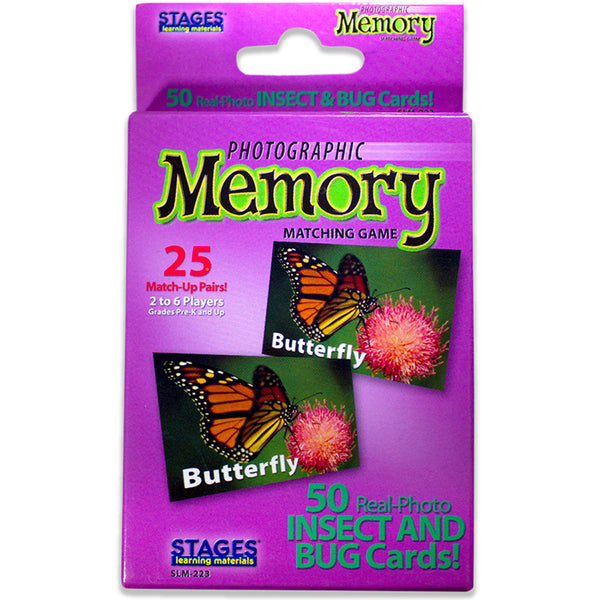 #31722 INSECTS & BUGS PHOTOGRAPHIC MEMORY MATCHING GAME