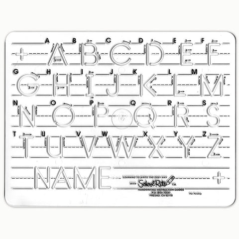 #31913 TEMPLATE MAUSCRIPT UPPERCASE LETTERS