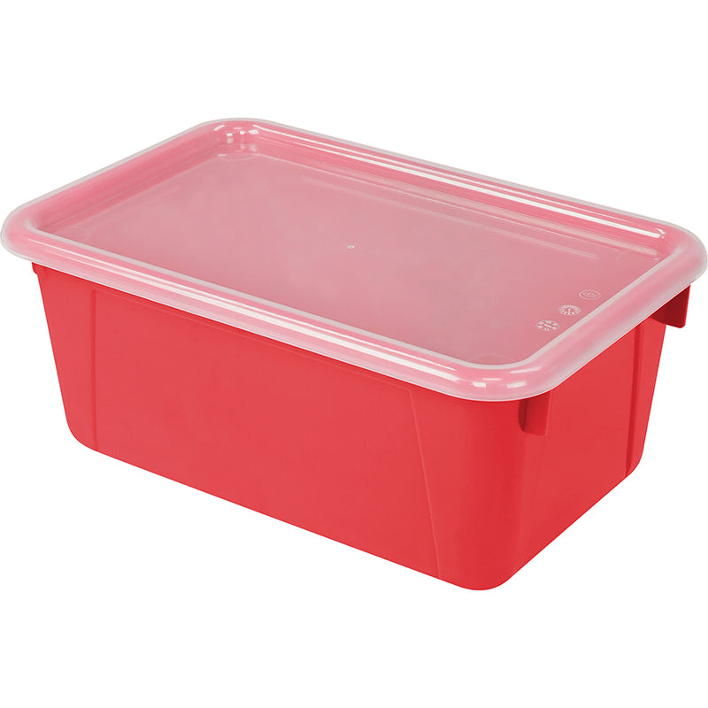 #57254 SMALL CUBBY BIN WITH COVER RED CLASSROOM