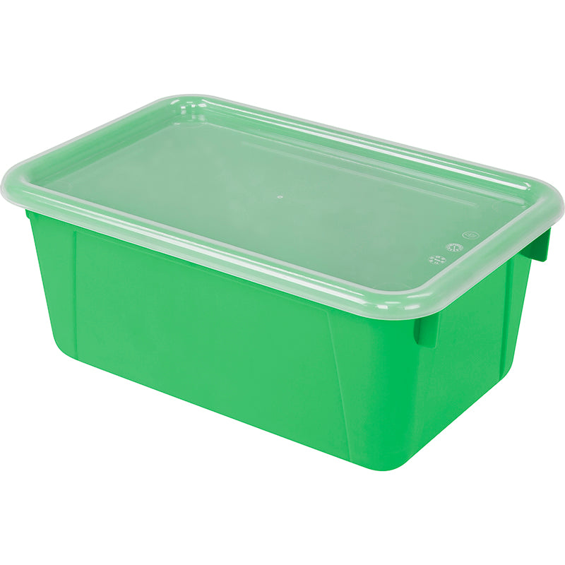 #57256 SMALL CUBBY BIN WITH COVER GREEN CLASSROOM