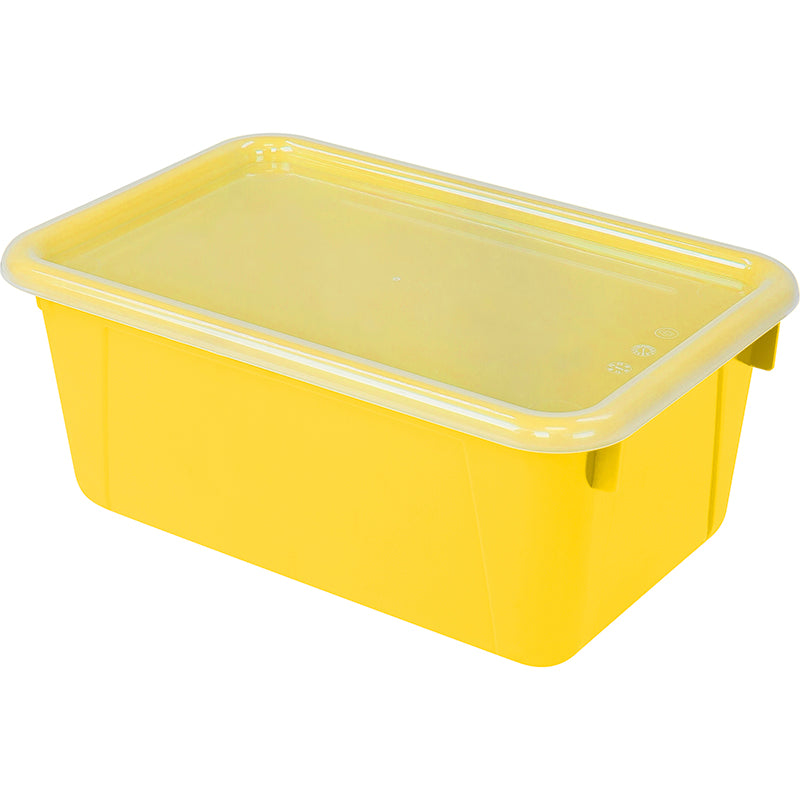 #57257 SMALL CUBBY BIN WITH COVER YELLOW CLASSROOM