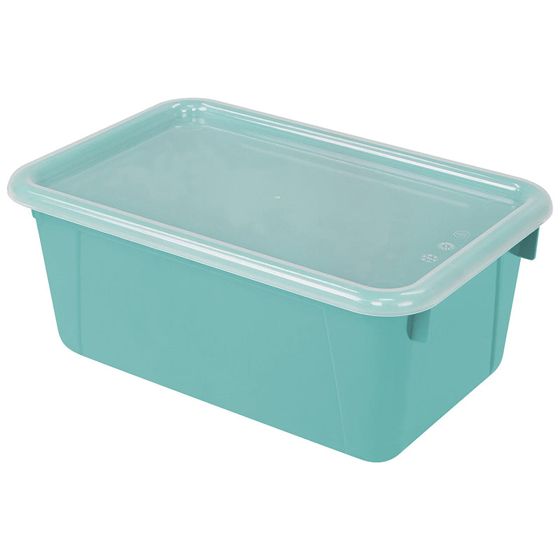 #57259 SMALL CUBBY BIN WITH COVER TEAL CLASSROOM