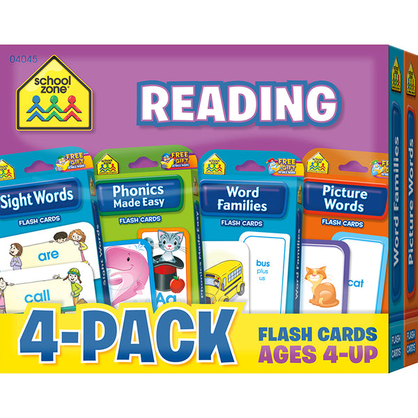 #32923 READING FLASH CARDS 4 PK