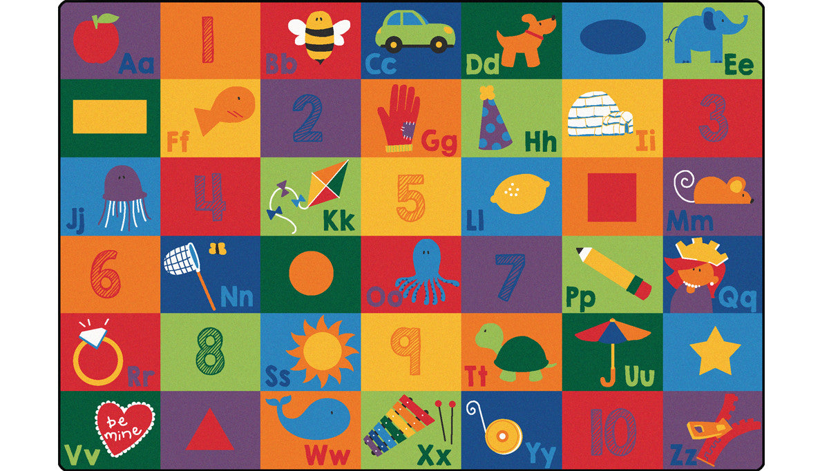 #12357 Sequential Seating Literacy Rug , 6' X 9' Rectangle