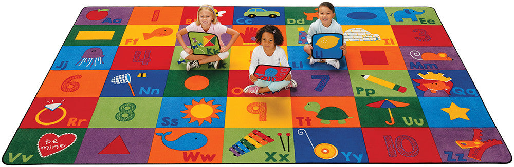 #12357 Sequential Seating Literacy Rug , 6' X 9' Rectangle