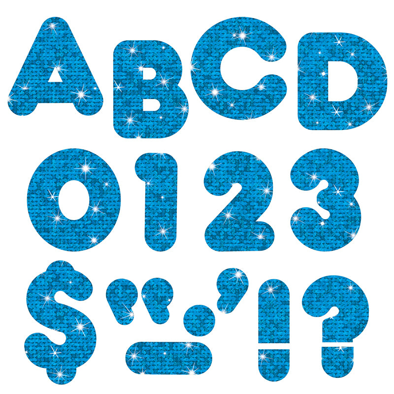 #33396 READY LETTERS 4 CASUAL BLUE  SPARKLE