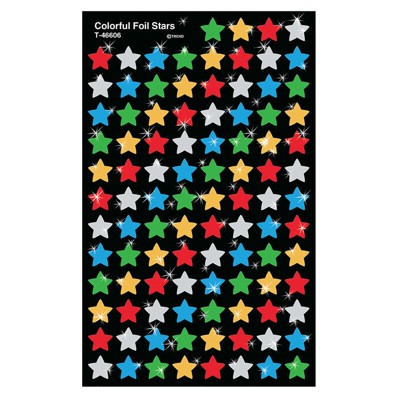#34192 SUPERSHAPES COLORFUL FOIL STARS