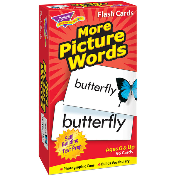 #34339 FLASH CARDS MORE PICTURE 96/BOX WORDS
