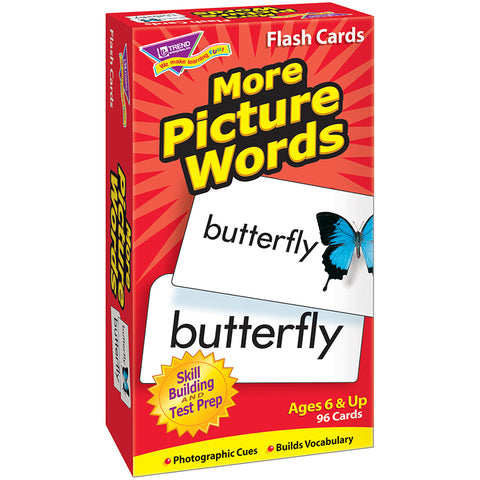 #34339 FLASH CARDS MORE PICTURE 96/BOX WORDS