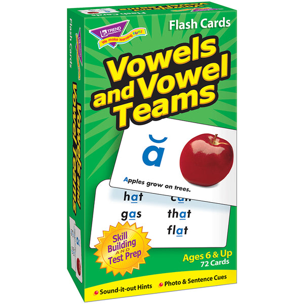 #34342 FLASH CARDS VOWELS & VOWEL TEAMS 72/BOX