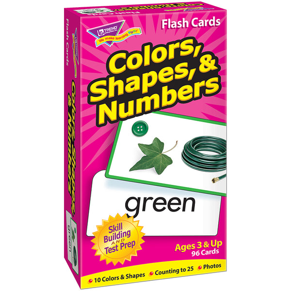 #34346 FLASH CARDS COLORS SHAPES 96/BOX NUMBERS