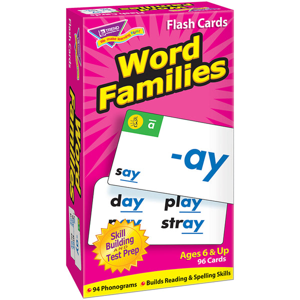 #34350 FLASH CARDS WORD FAMILIES 96/BOX