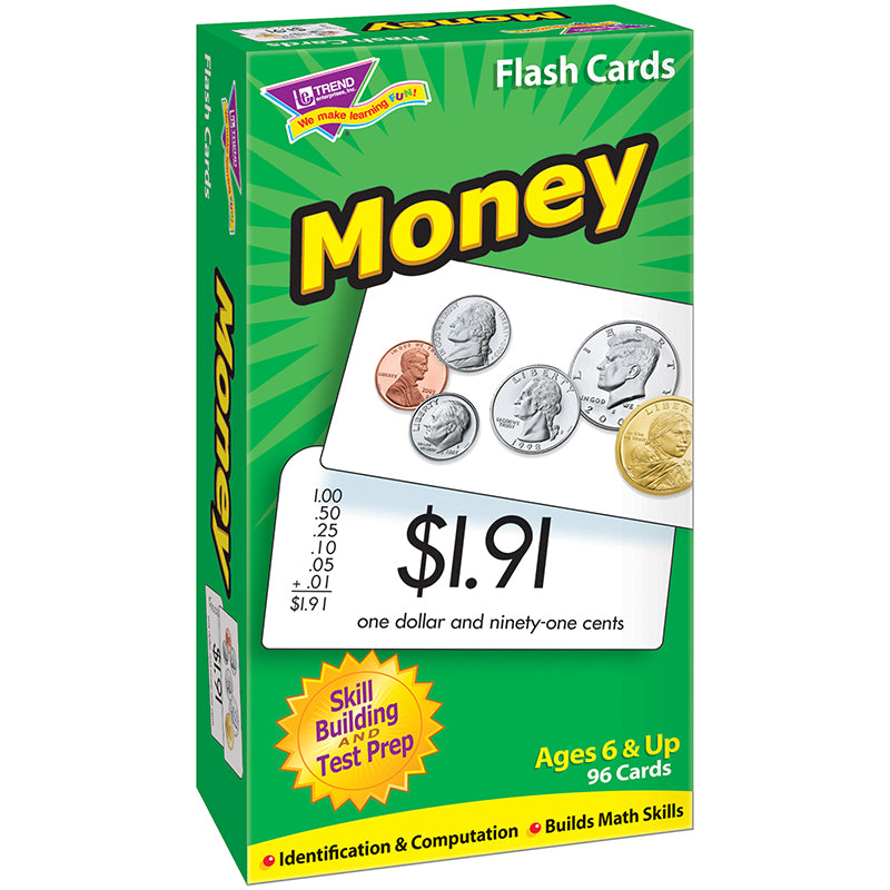 #34352 FLASH CARDS MONEY 96/BOX