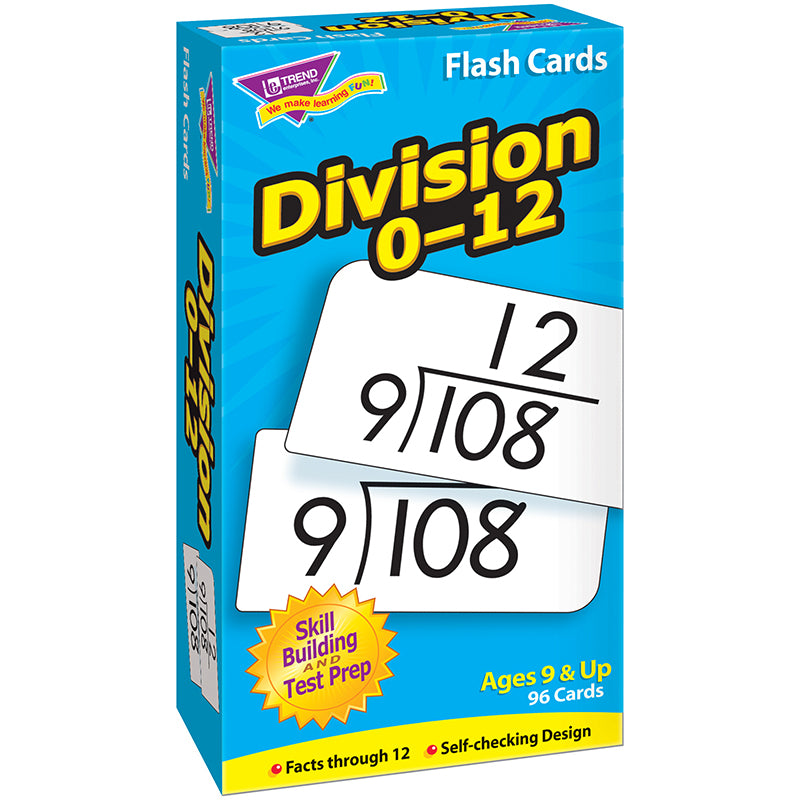 #34368 FLASH CARDS DIVISION 0-12 91/BOX