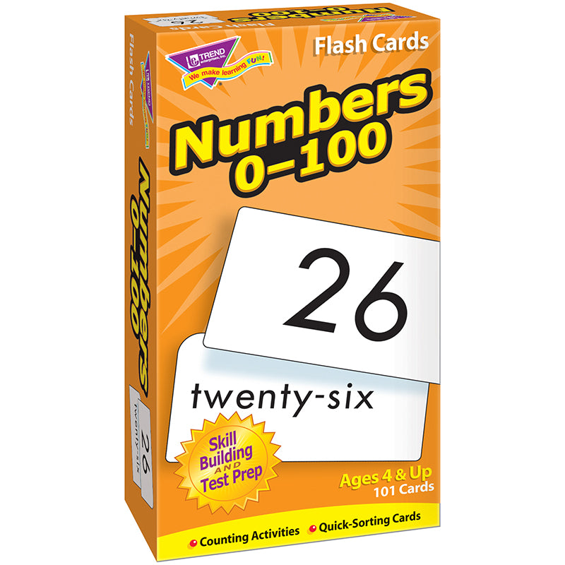 #34370 FLASH CARDS NUMBERS 0-100 101/BOX