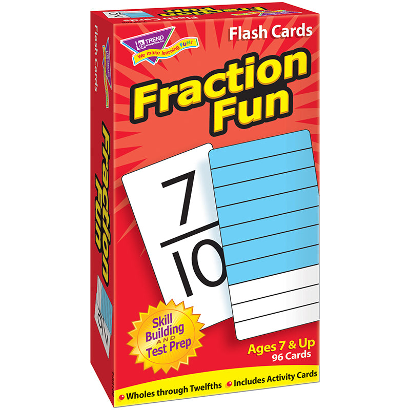 #34374 FLASH CARDS FRACTION FUN 96/BOX