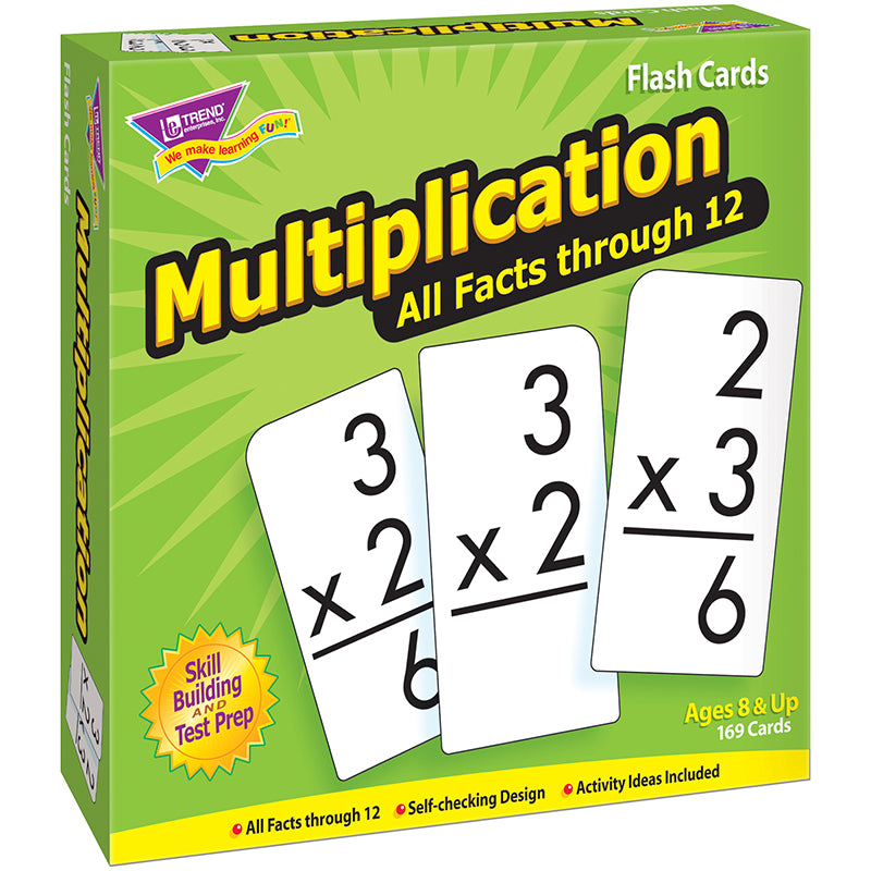 #34380 FLASH CARDS ALL FACTS 169/BOX 0-12 MULTIPLICATION