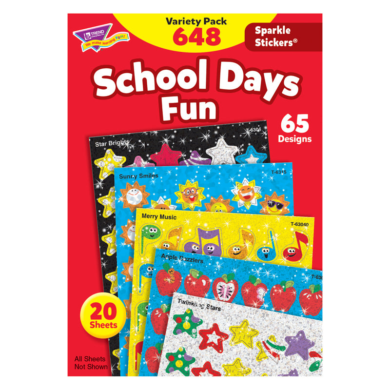 #57396 SPARKLE STICKERS VARIETY PACK SCHOOL DAYS