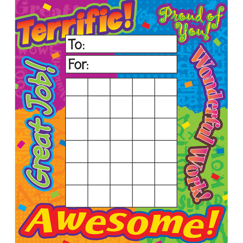 #34760 INCENTIVE PAD REWARD WORDS