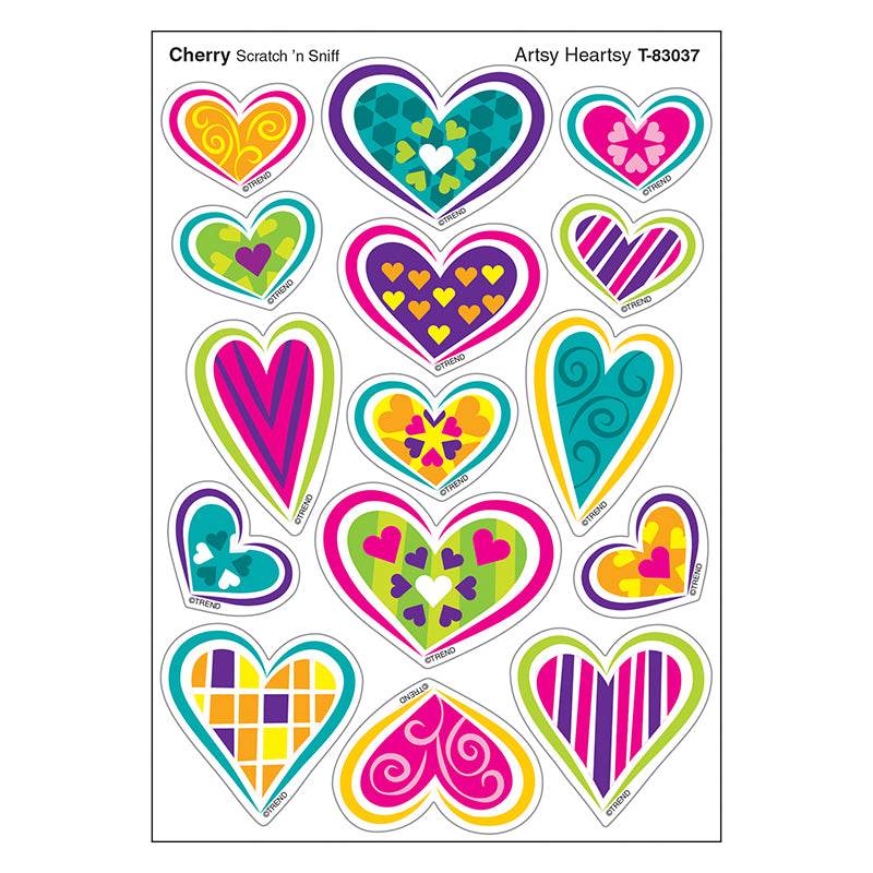 #57436 ARTSY HEARTSY/CHERRY SHAPES STINKY STICKERS