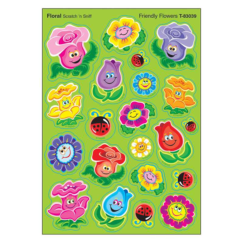 #57438 FRIEND FLOWERS/FLORAL SHAPES STINKY STICKERS