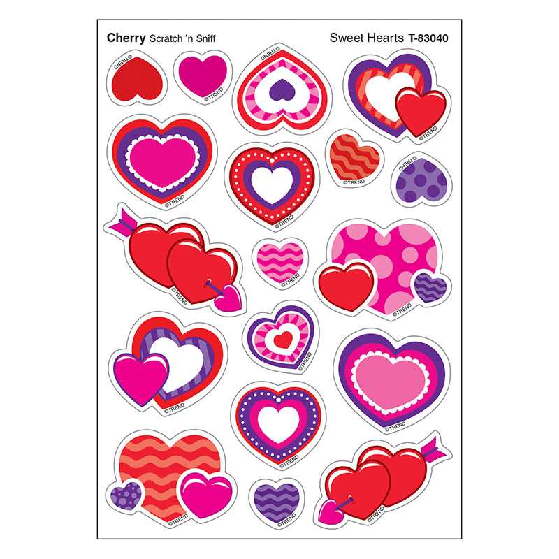 #57439 SWEET HEARTS/CHERRY SHAPES STINKY STICKERS