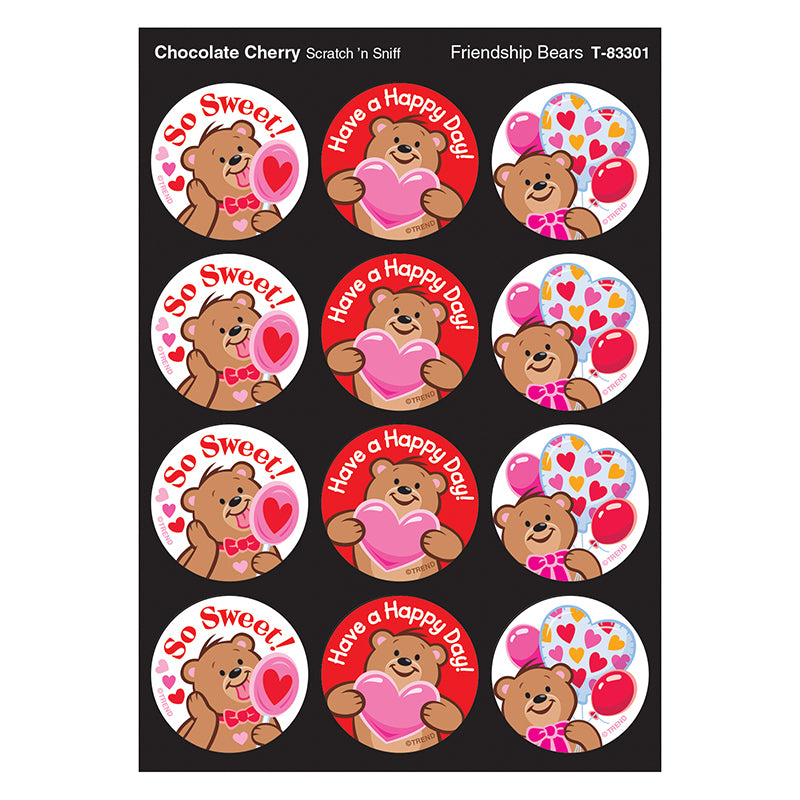 #57443 FRIENDSHIP BEARS/CHOC CHERRY STINKY STICKERS