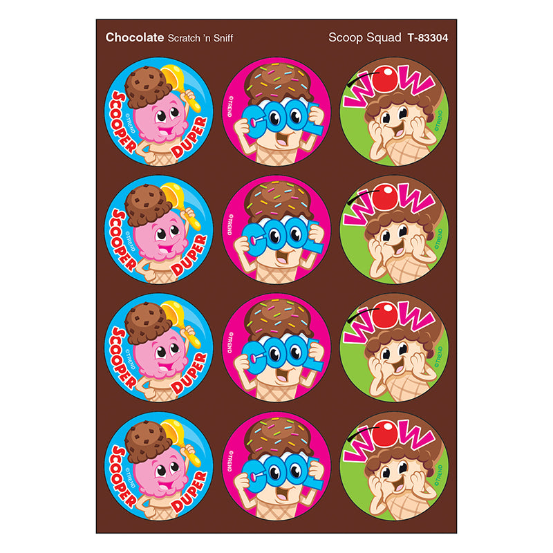 #57446 SCOOP SQUAD/CHOCOLATE STINKY STICKERS