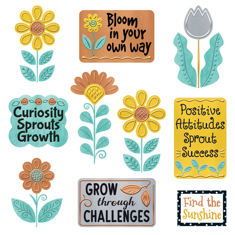 #57487 GROW FOR IT MINI BULLETIN BOARD SET I HEART METAL
