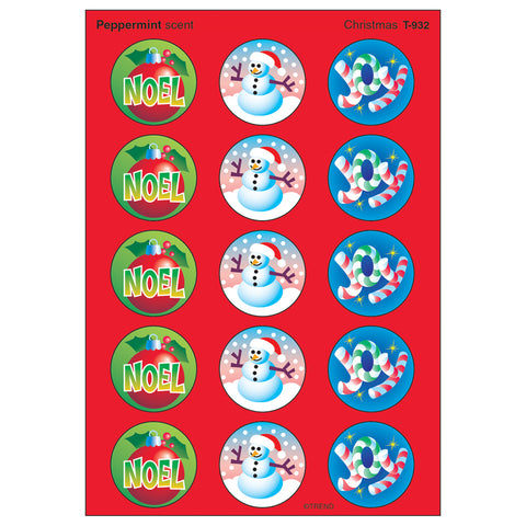 #36075 STINKY STICKERS CHRISTMAS 60/PK ACID-FREE PEPPERMINT