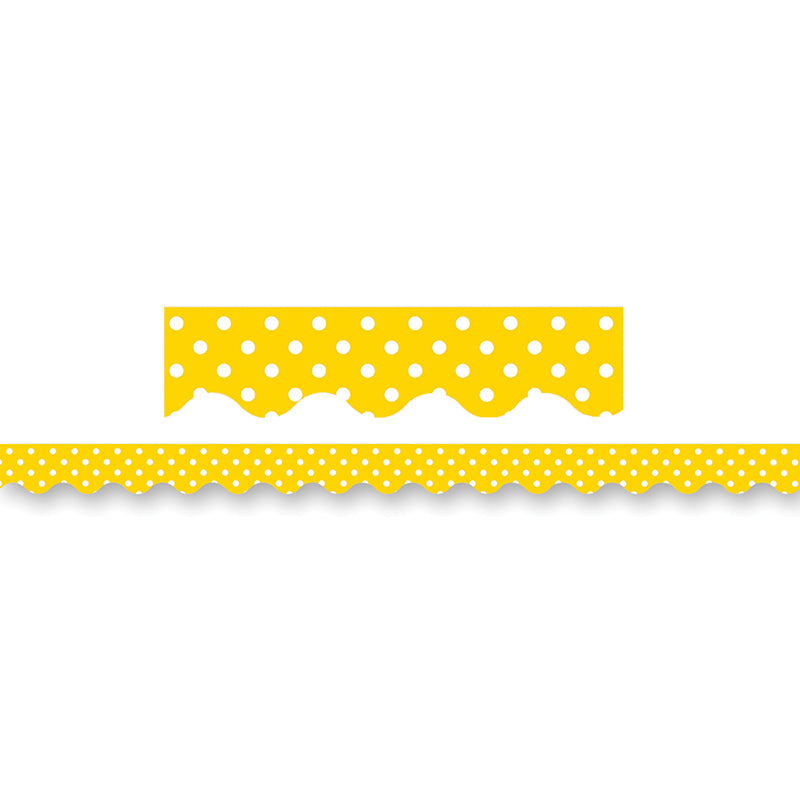 #37061 YELLOW MINI POLKA DOTS BORDER TRIM
