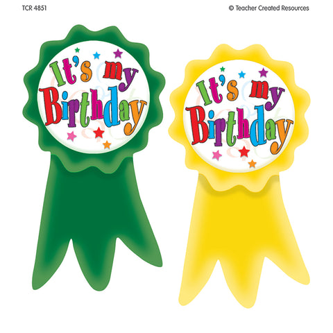 #37121 BIRTHDAY RIBBONS WEAR EM BADGES