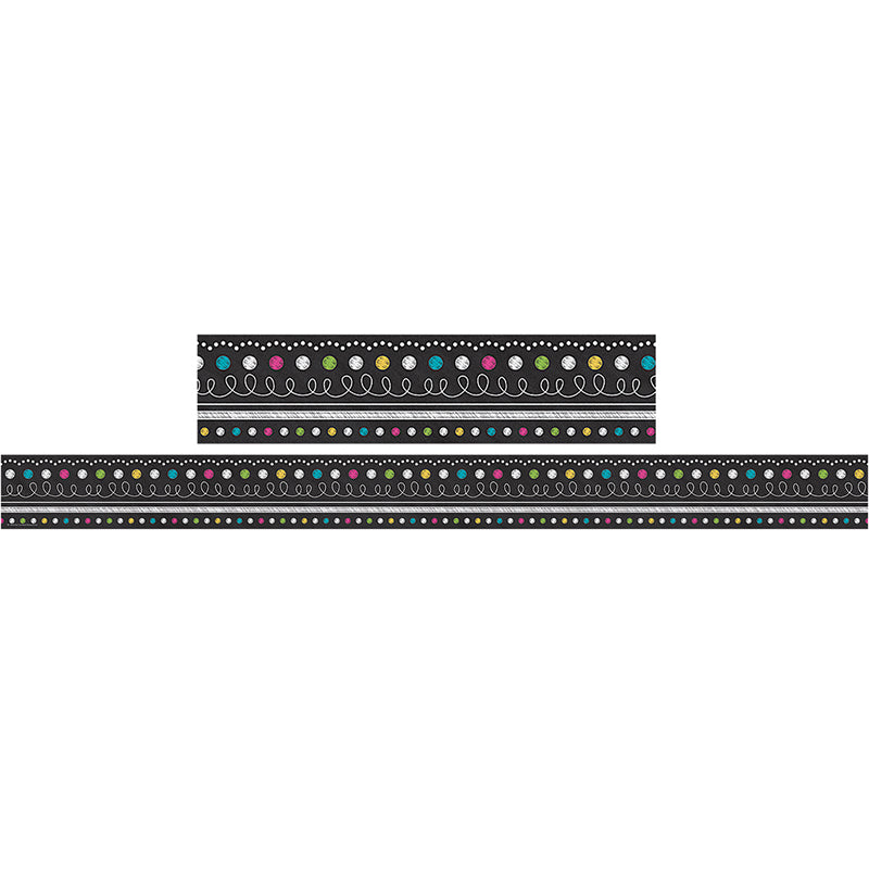 #37490 CHALKBOARD BRIGHTS STRAIGHT BORDER TRIM