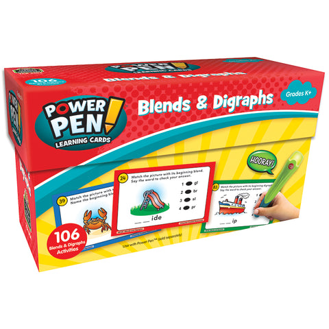 #37702 POWER PEN LEARNING CARDS BLENDS AND DIGRAPHS