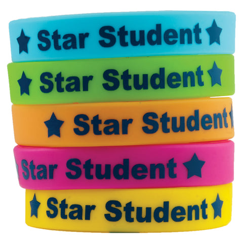 #37717 STAR STUDENT WRISTBANDS 10/PK