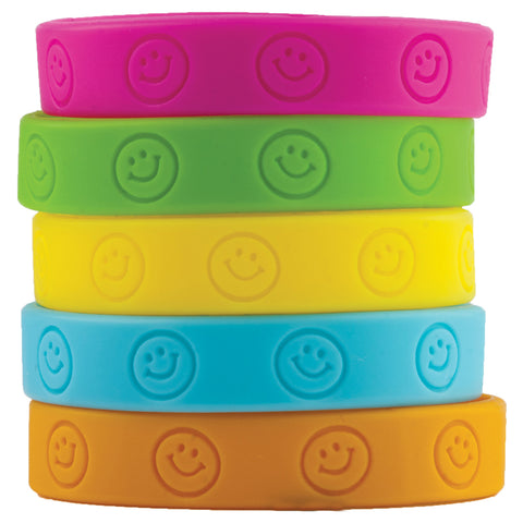 #37719 HAPPY FACES WRISTBANDS 10/PK