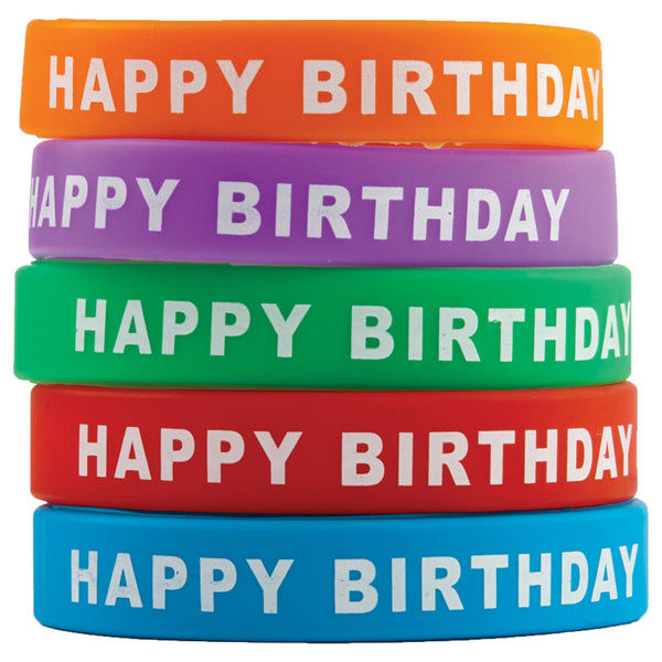 #37726 HAPPY BIRTHDAY WRISTBANDS 10/PK