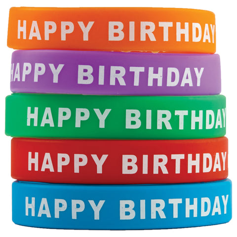 #37726 HAPPY BIRTHDAY WRISTBANDS 10/PK