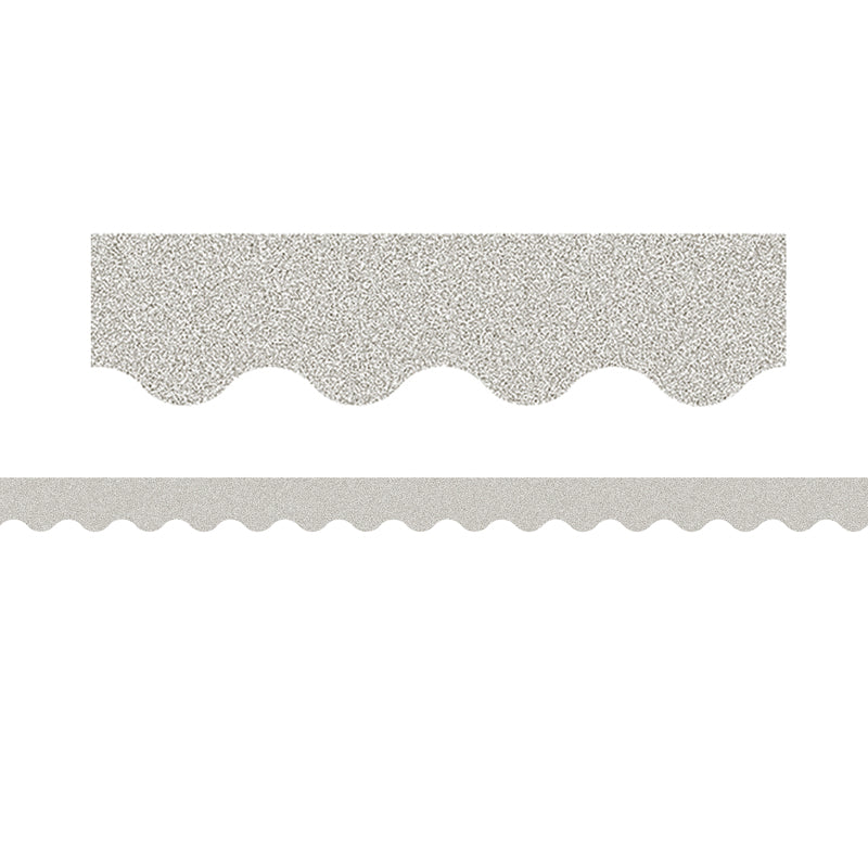 #57947 SILVER GLITZ SCALLOPED BORDER TRIM
