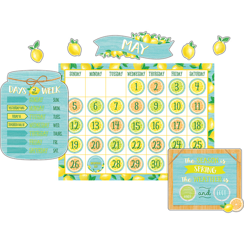 #58209 LEMON ZEST CALENDAR BULLETIN BOARD