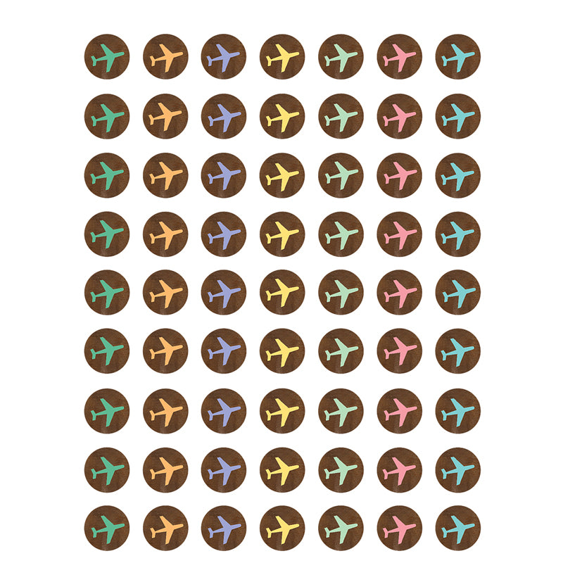 #58256 TRAVEL MAP AIRPLANES MINI STICKERS