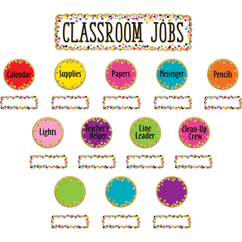 #58398 CONFETTI CLASSROOM JOBS MINI BB ST