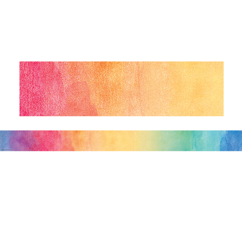 #58461 WATERCOLOR STRAIGHT ROLLED BORDER