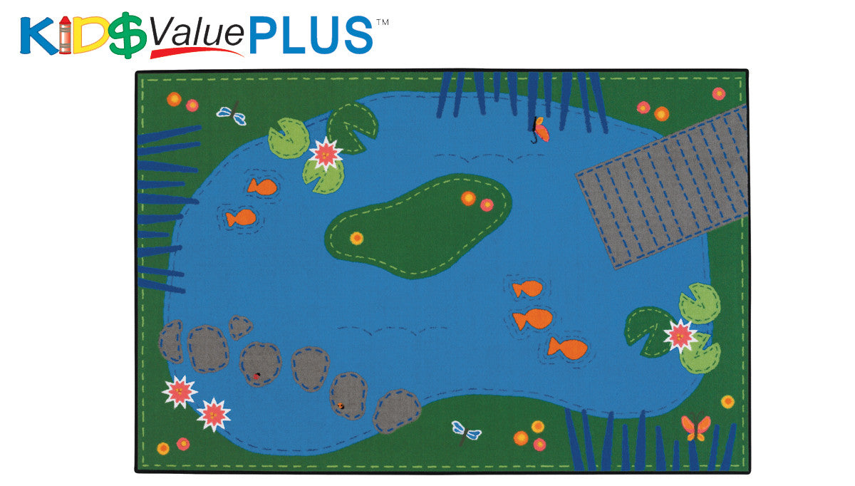 #12624 Tranquil Pond, 8' x 12' Rectangle Rug